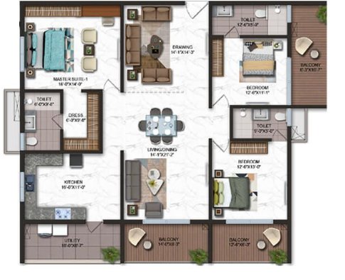 Candeur 40 Floor plan